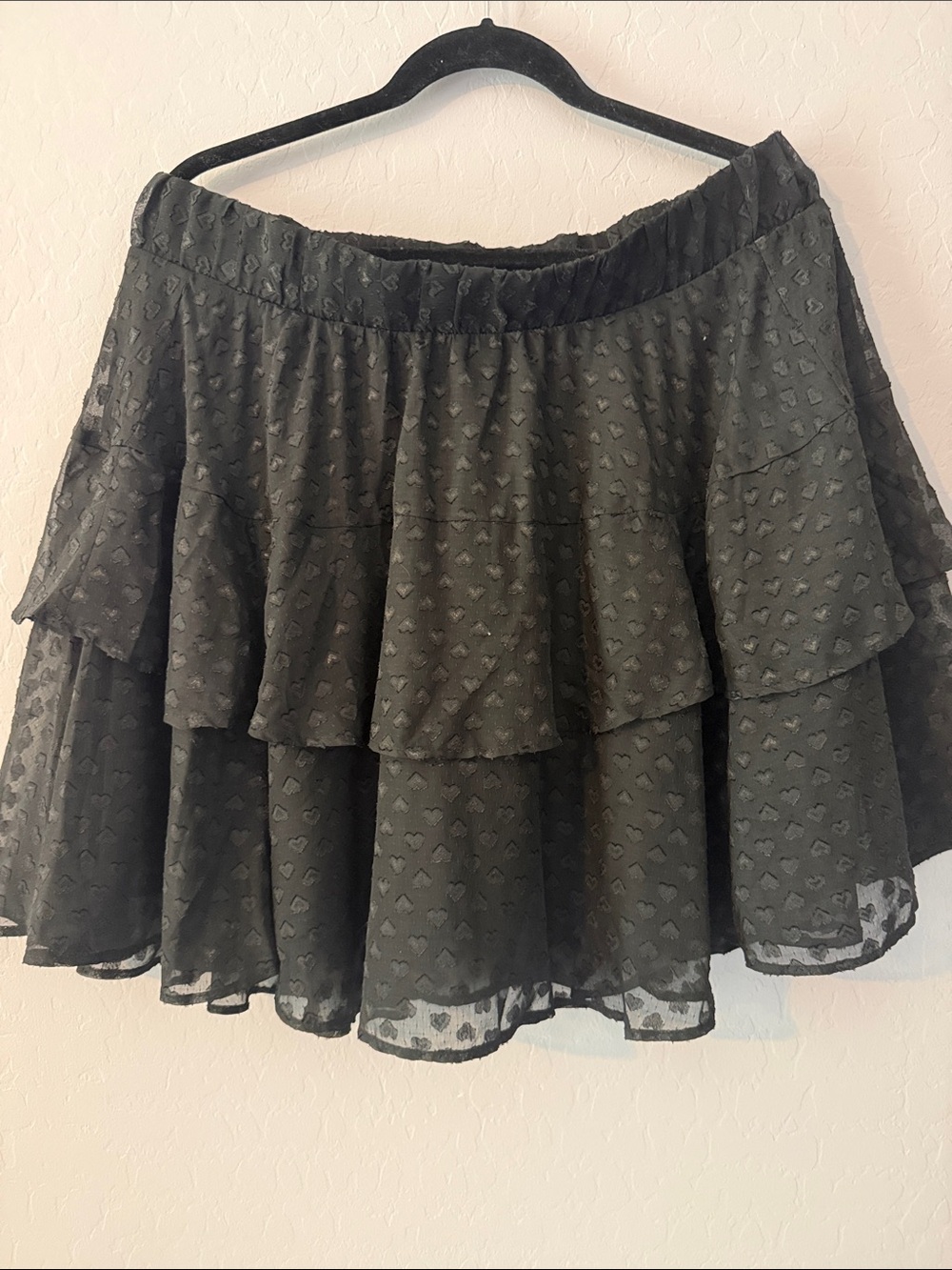 torrid Black Tiered Ruffle Mini Skirt